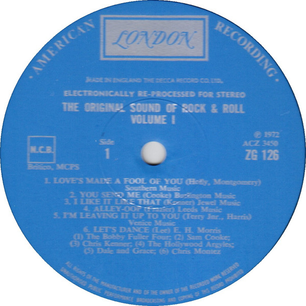 Various - The Original Sound Of Rock & Roll Volume 1 | London Records (ZG 126) - 3