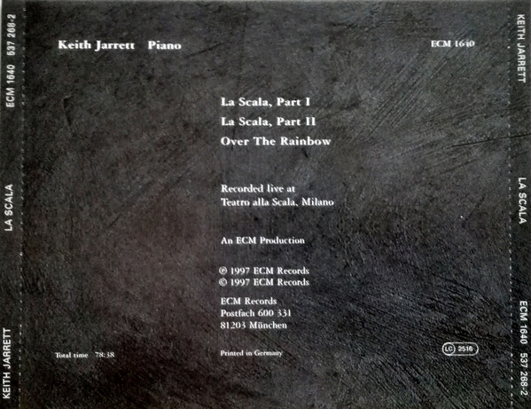 Keith Jarrett - La Scala | ECM Records (ECM 1640) - 3