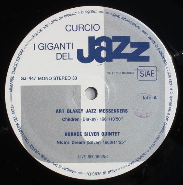 Art Blakey / Freddie Hubbard / Horace Silver / Max Roach - I Giganti Del Jazz Vol. 44 | Curcio (GJ-44) - 3