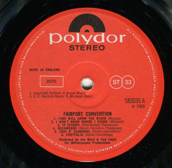 Fairport Convention - Fairport Convention | Polydor (583 035) - 3 Fairport Convention - Fairport Convention | Polydor (583 035) - 3