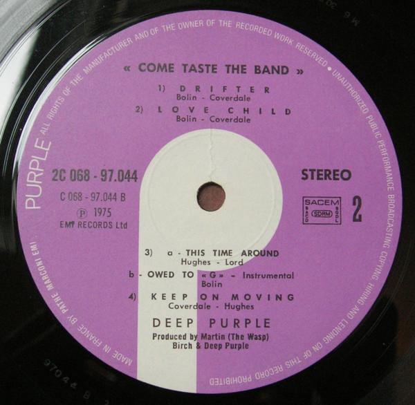 Deep Purple - Come Taste The Band | Purple Records (2C 068-97044) - 4 Deep Purple - Come Taste The Band | Purple Records (2C 068-97044) - 4