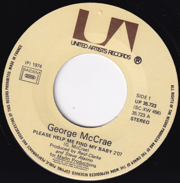 George McCrae - Please Help Me Find My Baby | United Artists Records (UP 35.723) - 3 George McCrae - Please Help Me Find My Baby | United Artists Records (UP 35.723) - 3