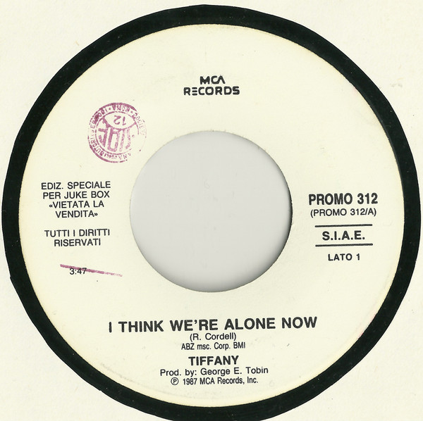 Tiffany / Debbie Gibson - I Think We're Alone Now / Shake Your Love | MCA Records (PROMO 312)
