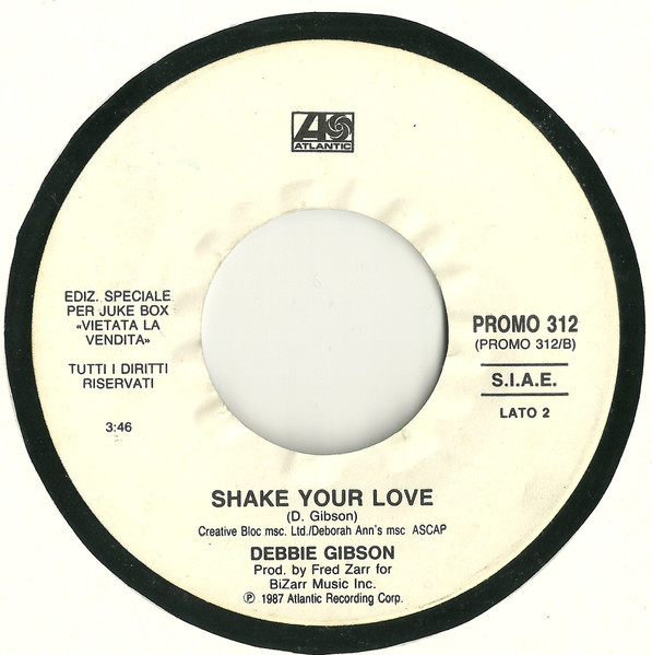 Tiffany / Debbie Gibson - I Think We're Alone Now / Shake Your Love | MCA Records (PROMO 312) - 2