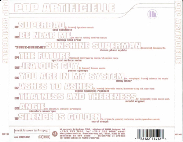 Lassigue Bendthaus - Pop Artificielle | KK Records (KK 141) - 2