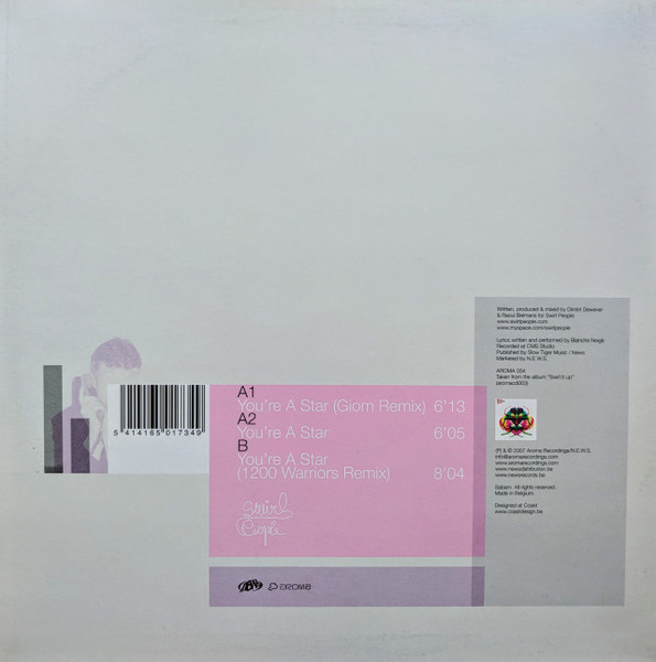Swirl People Featuring Blanche Neige - You're A Star | Aroma (AROMA 054) - 2