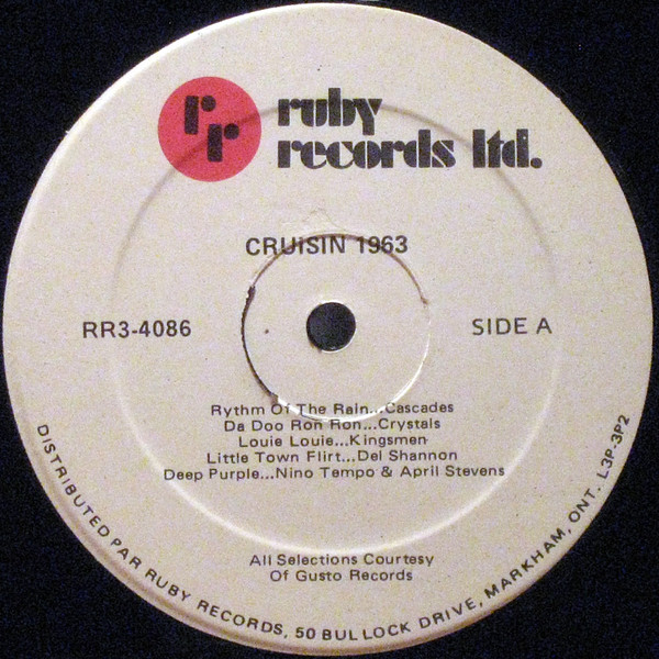 Various - Cruisin' 1963 | Ruby Records Limited (RR3-4086) - 3
