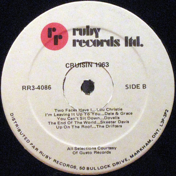 Various - Cruisin' 1963 | Ruby Records Limited (RR3-4086) - 4