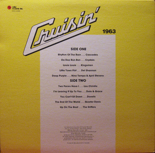 Various - Cruisin' 1963 | Ruby Records Limited (RR3-4086) - 2