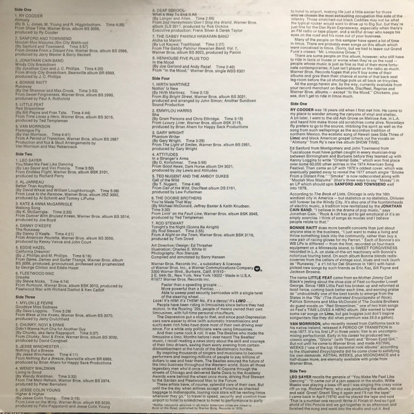 Various - Limo | Warner Bros. Records (PRO 691) - 3 Various - Limo | Warner Bros. Records (PRO 691) - 3