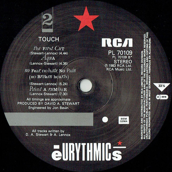 Eurythmics - Touch | RCA (PL 70109) - 4