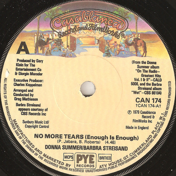 Donna Summer / Barbra Streisand - No More Tears (Enough Is Enough) | Casablanca (CAN 174)