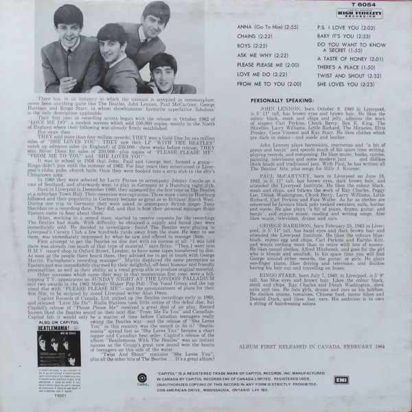 The Beatles - Twist And Shout [Vinyl] | Capitol Records (T 6054) - 2