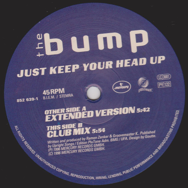 The Bump - Just Keep Your Head Up | Mercury (852 639-1) - main The Bump - Just Keep Your Head Up | Mercury (852 639-1) - main