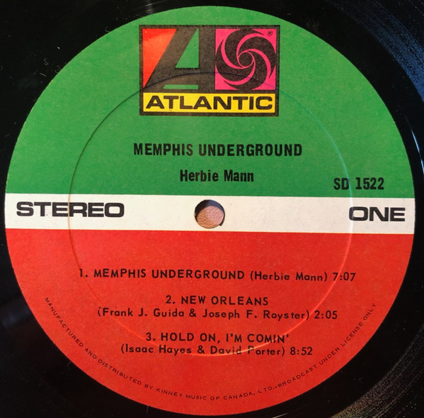 Herbie Mann - Memphis Underground [Vinyl] | Atlantic (SD 1522) - 3