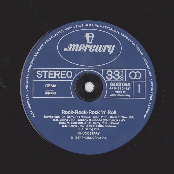 Chuck Berry - Rock-Rock-Rock 'n' Roll | Mercury (6463 044) - 3