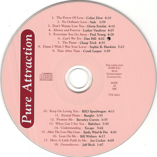 Various - Pure Attraction - 18 Essential Love Songs | Sony Music Direct (TVK 24021) - 4 Various - Pure Attraction - 18 Essential Love Songs | Sony Music Direct (TVK 24021) - 4
