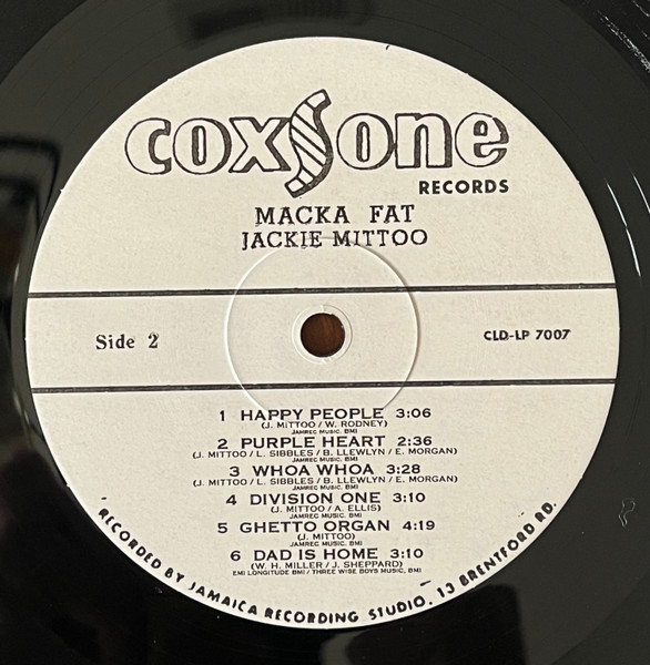 Jackie Mittoo - Macka Fat | Studio One (CLD-LP 7007) - 3 Jackie Mittoo - Macka Fat | Studio One (CLD-LP 7007) - 3