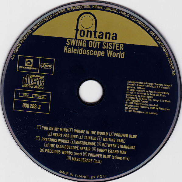 Swing Out Sister - Kaleidoscope World | Fontana (838 293-2) - 3