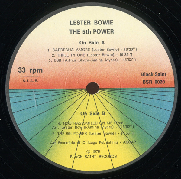 Lester Bowie - The 5th Power | Black Saint (BSR 0020) - 4 Lester Bowie - The 5th Power | Black Saint (BSR 0020) - 4