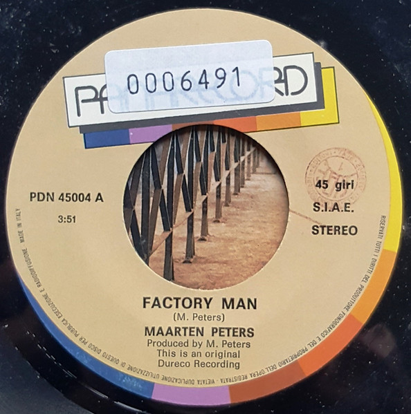 Maarten Peters & The Dream - Factory Man | Panarecord (PDN 45004) - 3