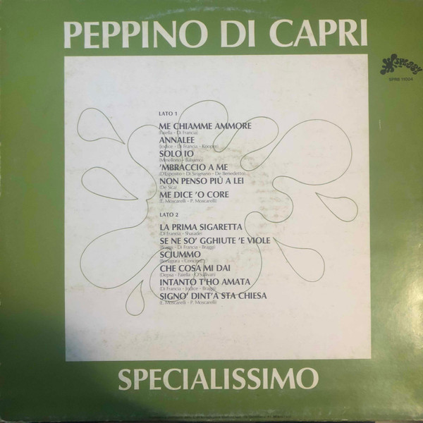 Peppino Di Capri - Specialissimo Vol.3 | Splash (SPRB 11004) - 2