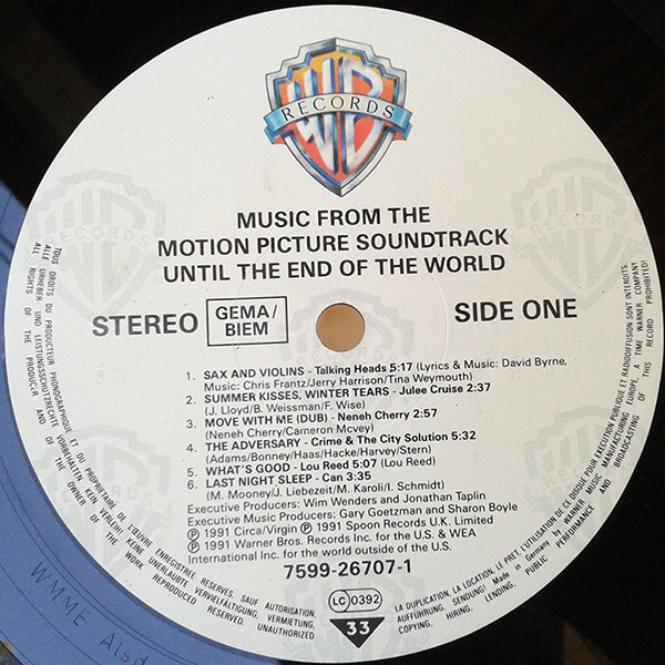 Various - Until The End Of The World (Music From The Motion Picture Soundtrack) | Warner Bros. Records (7599-26707-1) - 2