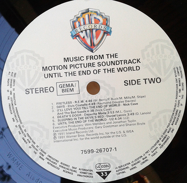 Various - Until The End Of The World (Music From The Motion Picture Soundtrack) | Warner Bros. Records (7599-26707-1) - 3