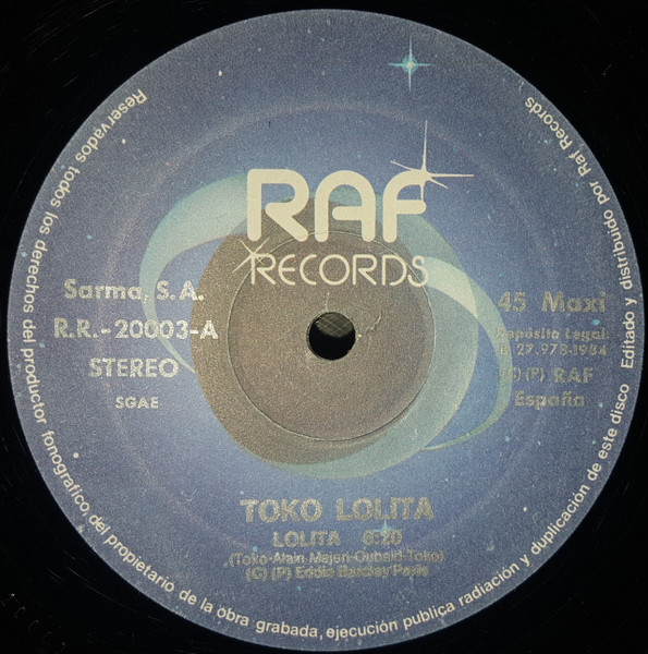 Toko - Lolita | Raf Records (R.R. 20003) - 3