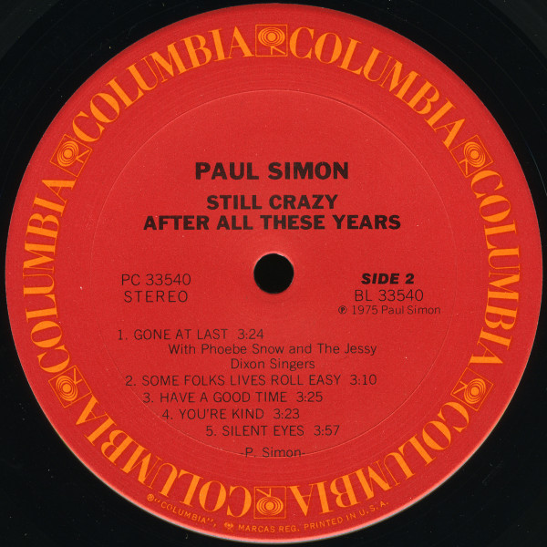 Paul Simon - Still Crazy After All These Years | Columbia (PC 33540) - 4 Paul Simon - Still Crazy After All These Years | Columbia (PC 33540) - 4