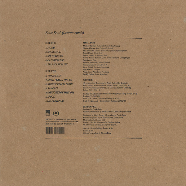 BadBadNotGood & Ghostface Killah - Sour Soul (Instrumentals) | Lex Records (LEX108) - 2 BadBadNotGood & Ghostface Killah - Sour Soul (Instrumentals) | Lex Records (LEX108) - 2
