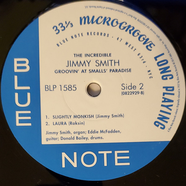 Jimmy Smith - Groovin' At Smalls' Paradise (Volume 1) | Blue Note (0822929) - 3 Jimmy Smith - Groovin' At Smalls' Paradise (Volume 1) | Blue Note (0822929) - 3