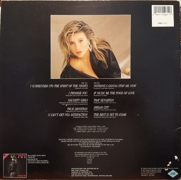 Samantha Fox - Samantha Fox | Jive (1061-1-J) - 2