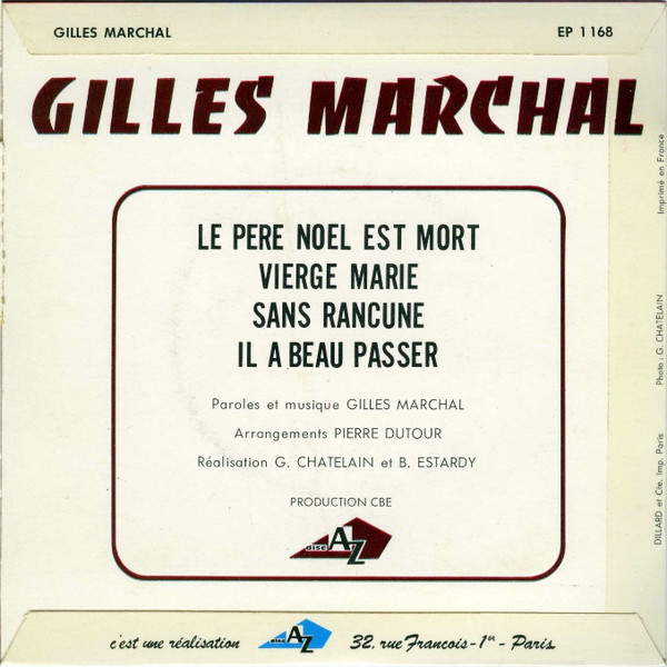 Gilles Marchal - Le Pere Noel Est Mort | Disc'Az (EP 1168) - 2