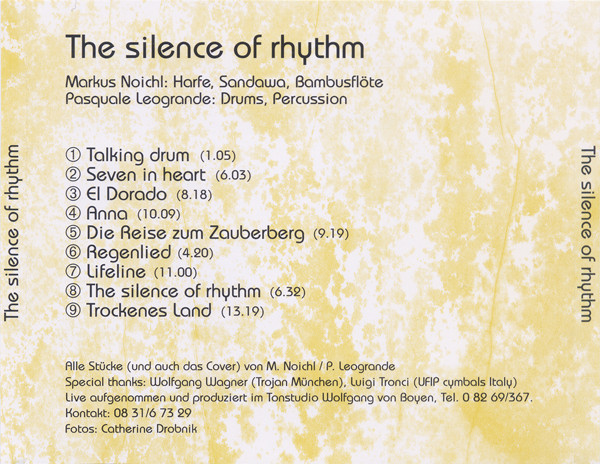 Markus Noichl , Pasquale Leogrande - The Silence Of Rhythm | Not On Label (none) - 2