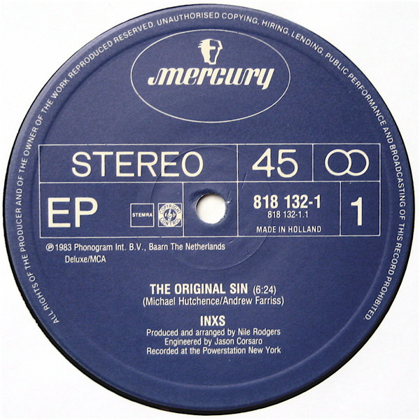 INXS - Original Sin (Long Version) | Mercury (818 132-1) - 3