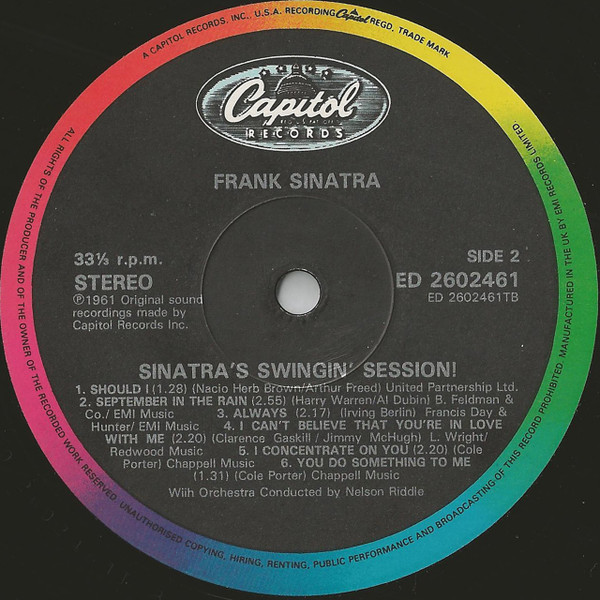 Frank Sinatra - Sinatra's Swingin' Session! | Capitol Records (ED26 02461) - 4
