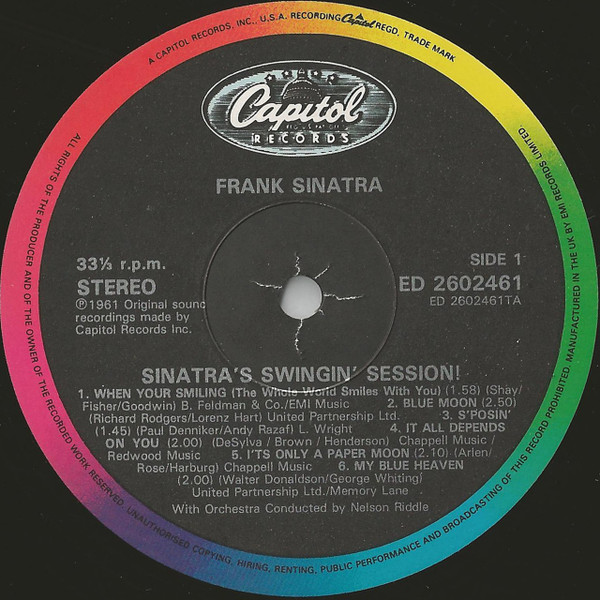 Frank Sinatra - Sinatra's Swingin' Session! | Capitol Records (ED26 02461) - 3
