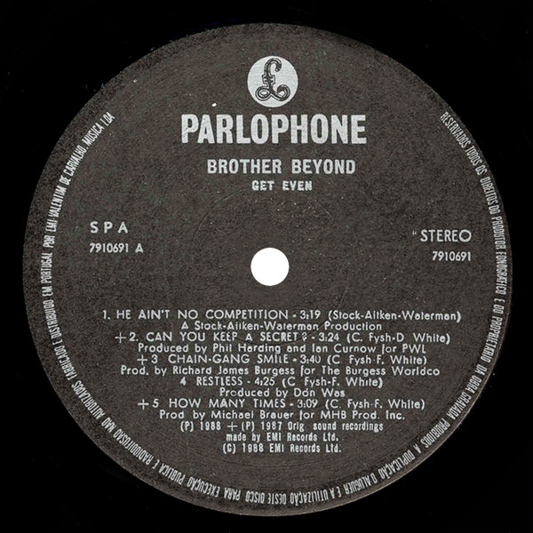 Brother Beyond - Get Even | Parlophone (7910691) - 3