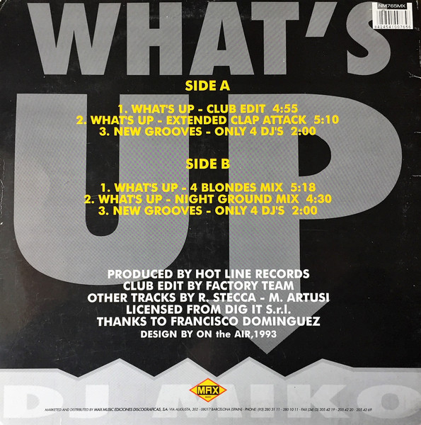 DJ Miko - What's Up (Dance Remix) | Max Music (NM765MX) - 2