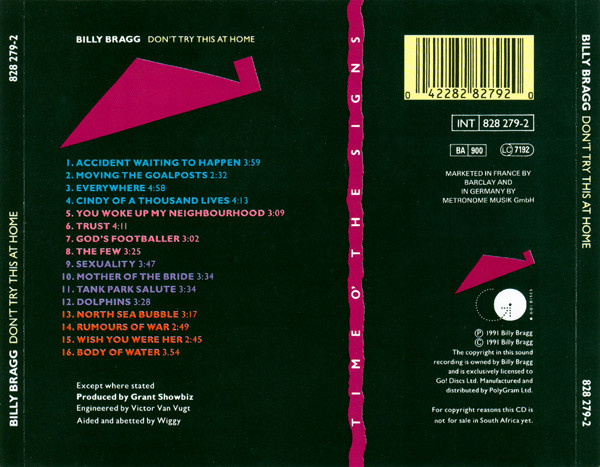 Billy Bragg - Don't Try This At Home | Go! Discs (828 279-2) - 2
