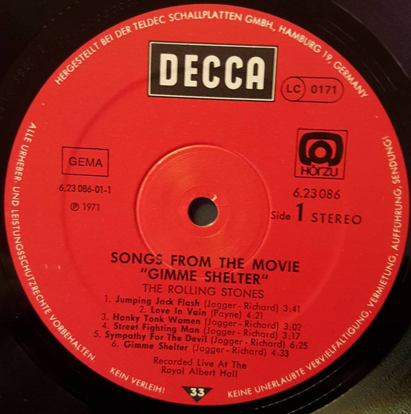The Rolling Stones - Gimme Shelter | Decca (6.23086 AO) - 3
