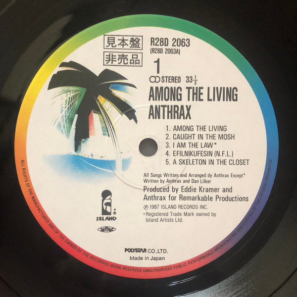 Anthrax - Among The Living | Japan Island Records (R28D-2063) - 3 Anthrax - Among The Living | Japan Island Records (R28D-2063) - 3