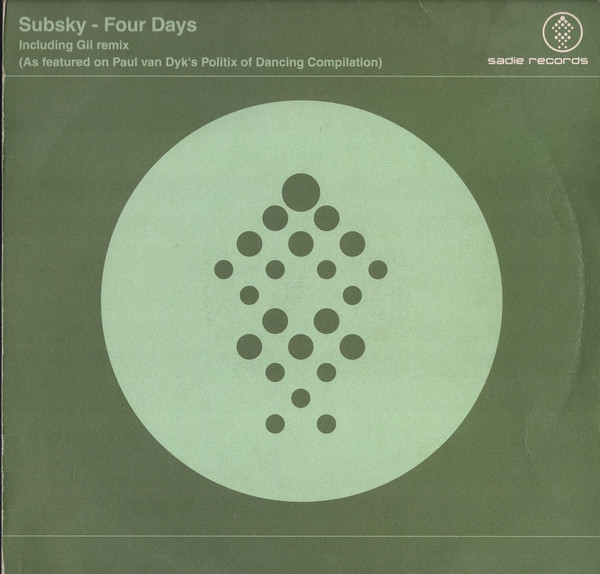 Subsky - Four Days | Sadie Records (Sadie 011) - main