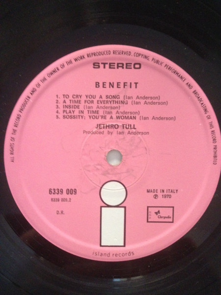 Jethro Tull - Benefit | Island Records (6339 009) - 4 Jethro Tull - Benefit | Island Records (6339 009) - 4