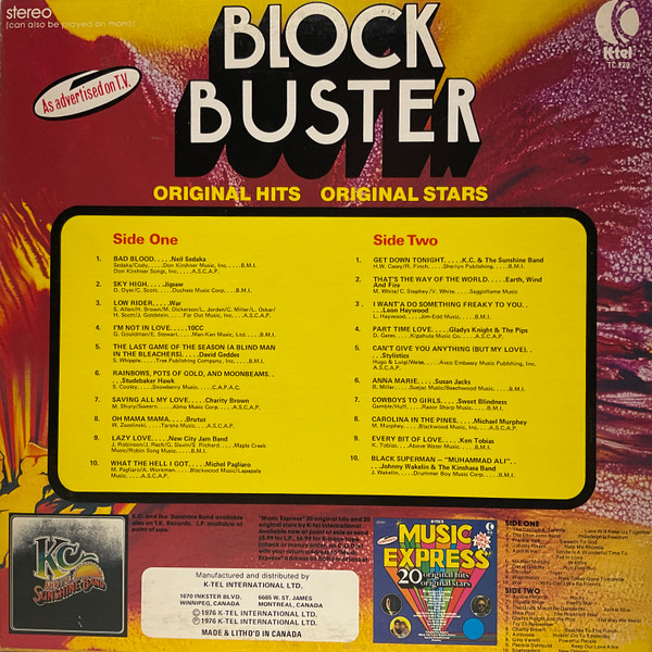 Various - Block Buster [Vinyl] | K-Tel (TC 229) - 2