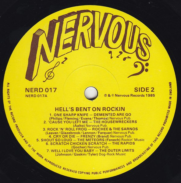 Various - Hell's Bent On Rockin ! | Nervous Records (NERD 017) - 4