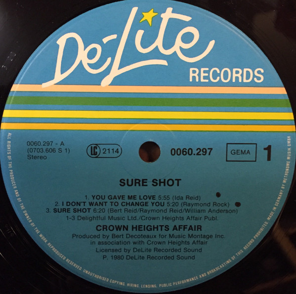 Crown Heights Affair - Sure Shot | De-Lite Records (0060.297) - 2