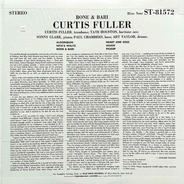 Curtis Fuller - Bone & Bari | Blue Note (BLP 1572) - 2