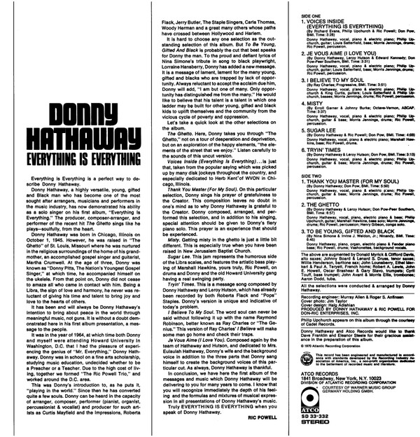 Donny Hathaway - Everything Is Everything | Speakers Corner Records (SD 33-332) - 2